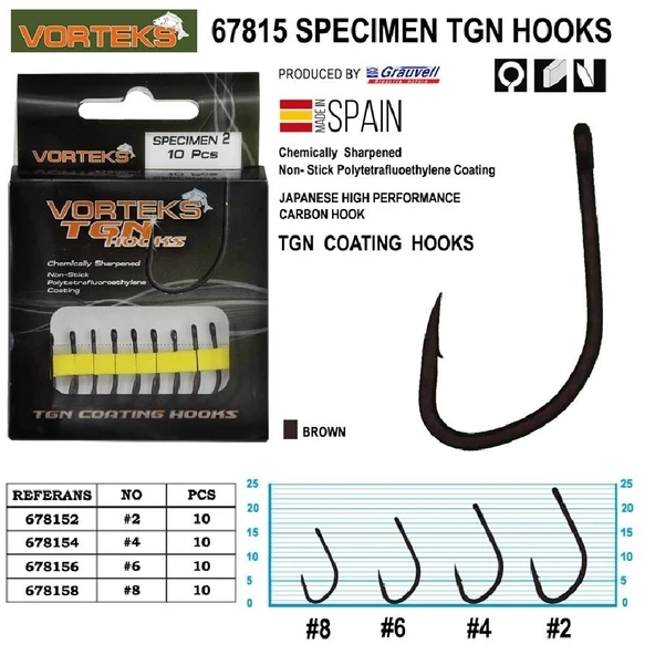 Vorteks 6781 Specimen Tgn Sazan İğnesi 10’Lu Paket No:4 - Resim 3