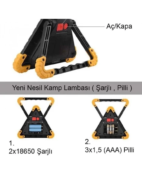 Watton Bm-610 Profesyonel Kamp - Araba Lambası Bigem - 3