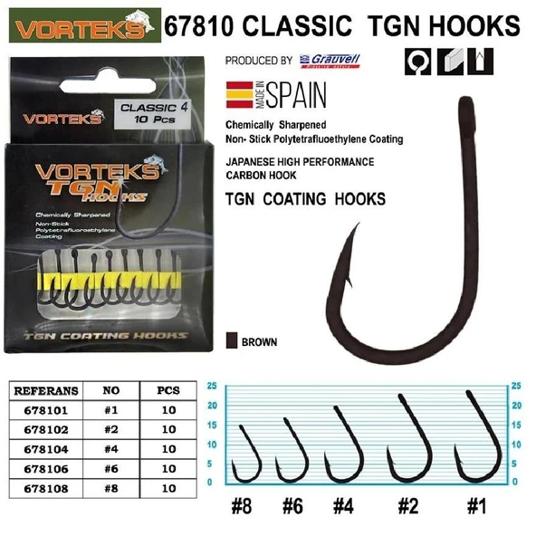 Vorteks 67810 Classic Tgn Sazan İğnesi 10’Lu Paket No:1 - Resim 3