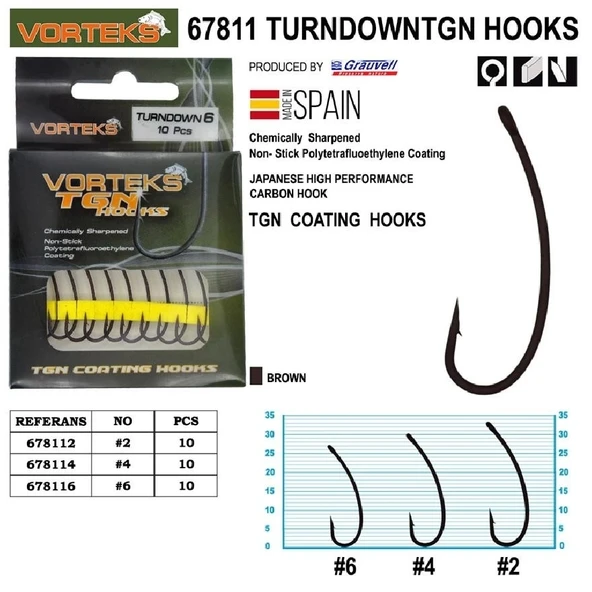 Vorteks 67811 Turndown Tgn Sazan İğnesi 10’Lu Paket No:2 - 3