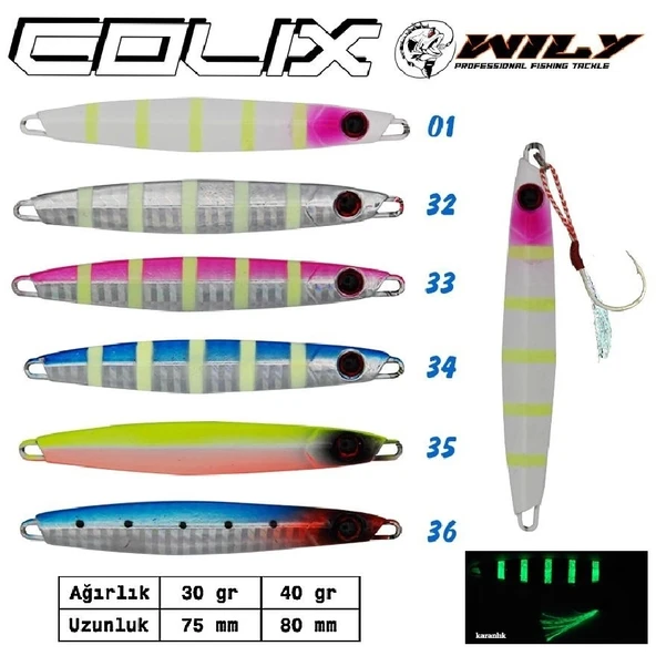 Wily Colix Jig 40 Gr 80 Mm Renk:35 - Resim 3