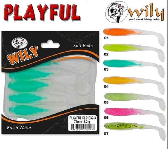 Wily Playful Silikon Yem 7.5 Cm 3.2 Gr 5’Li Pk Renk:3 - Resim 2