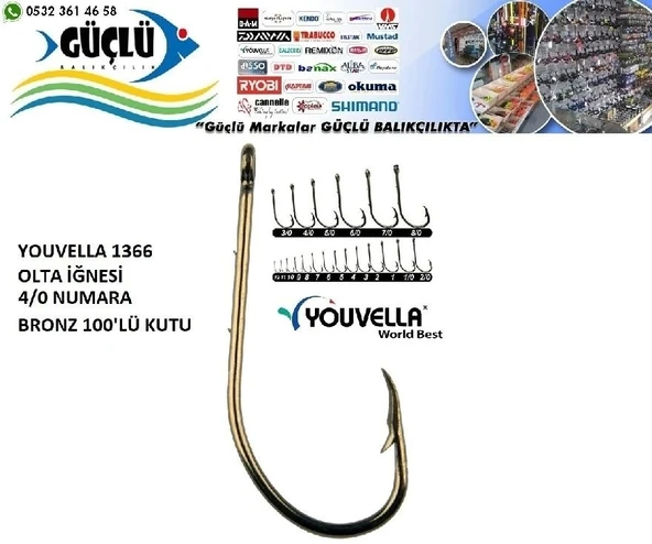 Youvella 1366 Bronz 100’Lü Kutu No:4/0 ürün görseli