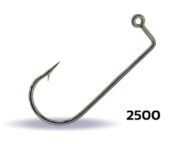 Youvella 2500 Jig Head İğnesi 1/0 No Delikli Uzun 100’Lü Kutu Nikel - Resim 2