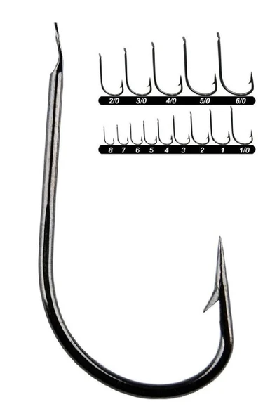 Youvella 1403 Black Nikel Kısa Sap Dövme Olta İğnesi 100’Lü Kutu No:1 - Resim 2