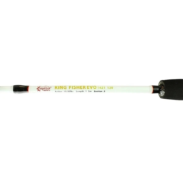 Captain 1421 King Fisher Evo 2Pc 180Cm Dolgu Tekne Kamışı 15-25Lbs Atar - Resim 3