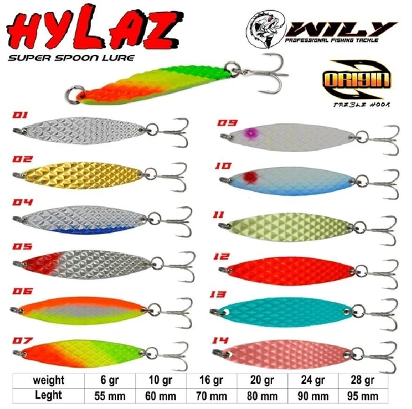 Wily Hylaz Olta Kaşık 16Gr 70 Mm - Hologramlı Renk:04 - 2