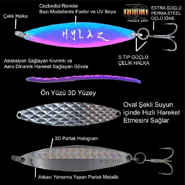 Wily Hylaz Olta Kaşık 16Gr 70 Mm - Hologramlı Renk:04 - 3