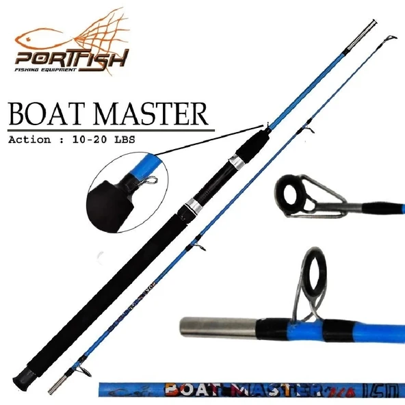 Portfish Boat Master Eco Tekne Kamışı 165 Cm 10 -20 Lbs - Mavi - Resim 2