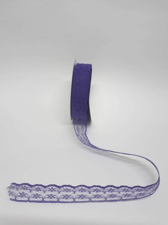 Mor Renk Dantel Kurdela 2 cm X 10 Metre. - 2
