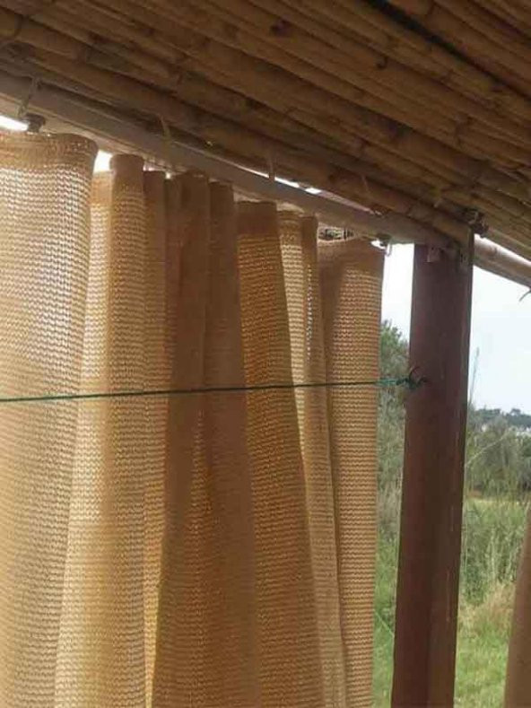 %95 GÖLGELİK, GÖLGE KORUMA TÜLÜ, 1 METRE ENLİ BAHÇE ÇİTİ, GÖLGELİK TÜL KREM RENK - 5