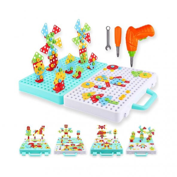 Birlik Oyuncak 3D Yaratıcı 340 Parça Matkaplı Tamir Seti URT014-001 - 2