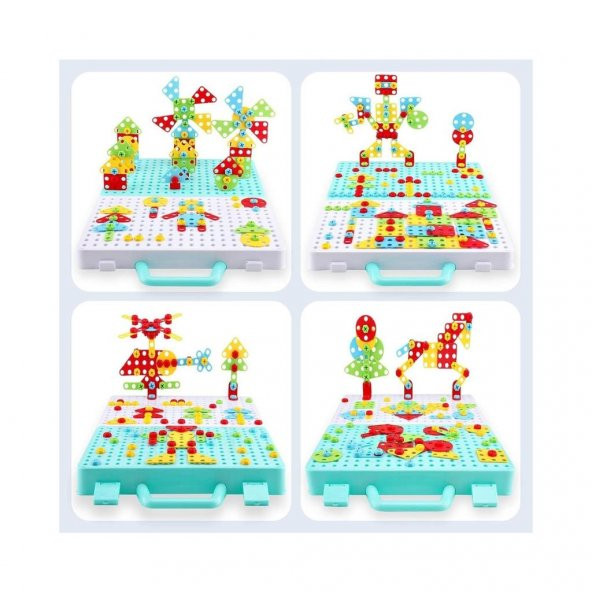 Birlik Oyuncak 3D Yaratıcı 340 Parça Matkaplı Tamir Seti URT014-001 - 3