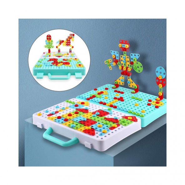 Birlik Oyuncak 3D Yaratıcı 340 Parça Matkaplı Tamir Seti URT014-001 - 5