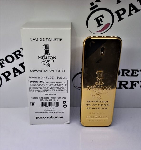 Paco Rabanne 1 Million Edt 100 ml Erkek Tester Parfüm