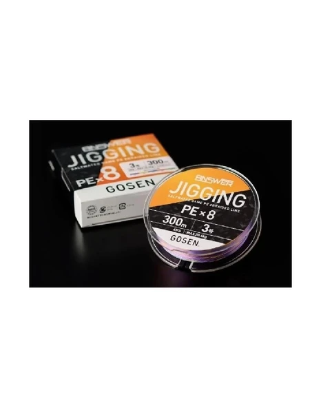 Gosen Jigging Answer Pe 5.0 65Lb Jig Ve Tai Rubber İpi 300Mt Multicolor