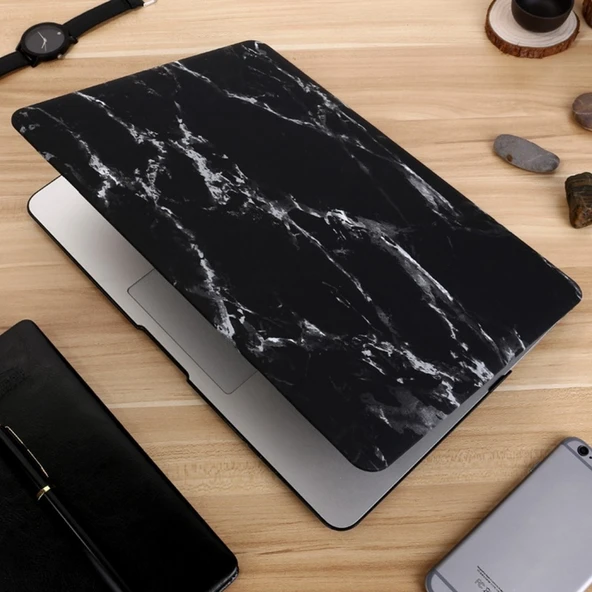 MacBook Pro Retina 13 inç Kılıf A1502 A1425 Mermer Desen Mat Sert Kapak UV Baskı - Resim 7