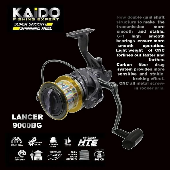 Kaido Lancer 9000 Surf Olta Makinesi 6+1 Bb - 3
