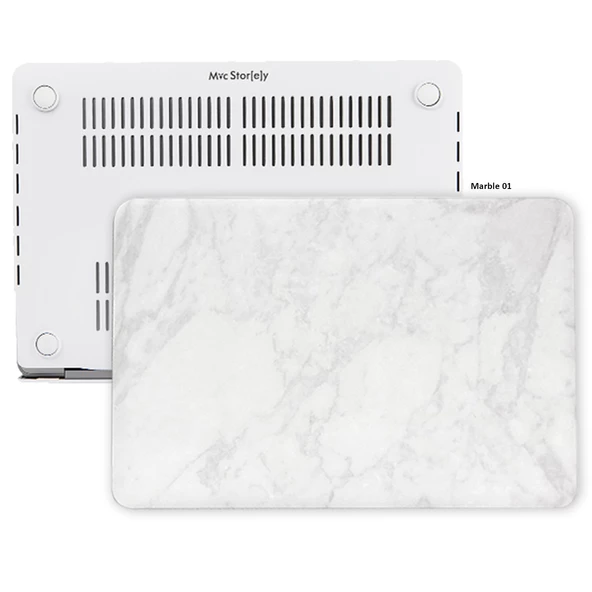 MacBook Pro Retina 13 inç Kılıf A1502 A1425 Mermer Desen Mat Sert Kapak UV Baskı - 3