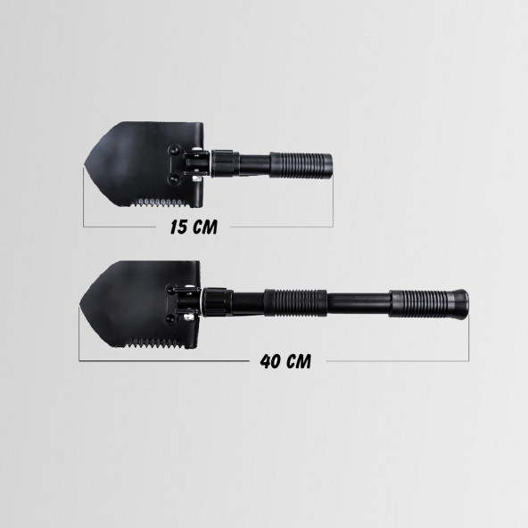 Nurgaz NG-192 Katlanır Çelik Kaplama Döküm Kamp Kürek Taşıma Çantalı - 2