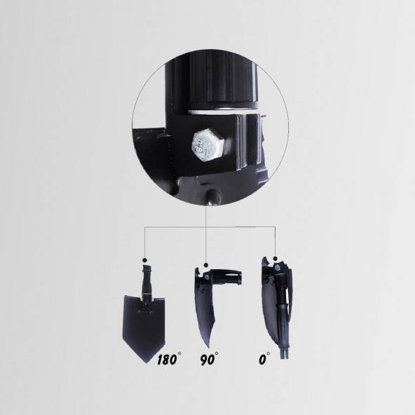 Nurgaz NG-192 Katlanır Çelik Kaplama Döküm Kamp Kürek Taşıma Çantalı - 3