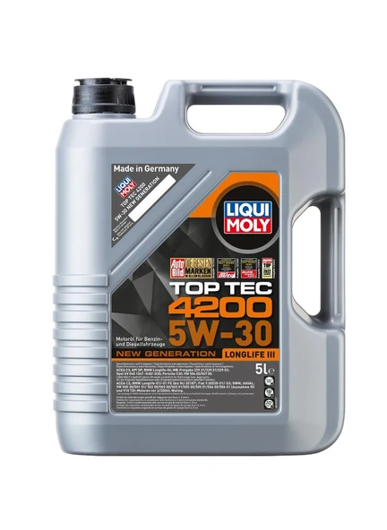 Liqui Moly Top Tec 4200 5W-30 Tam Sentetik Motor Yağı 5 Litre ürün görseli