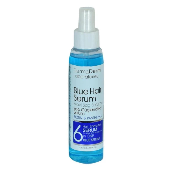 Dermaderm Mavi Saç Serumu Saç Güçlendirici Biotin Keratin 125ML - 4