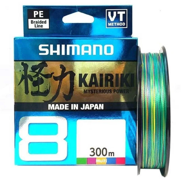 Shimano Kairiki 8 Multi Color 0,19Mm 300Mt 8Kat İp Misina ürün görseli