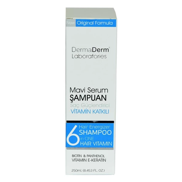 Dermaderm Mavi Serum Şampuanı Güçlendirici Biotin Keratin 250ML - 5