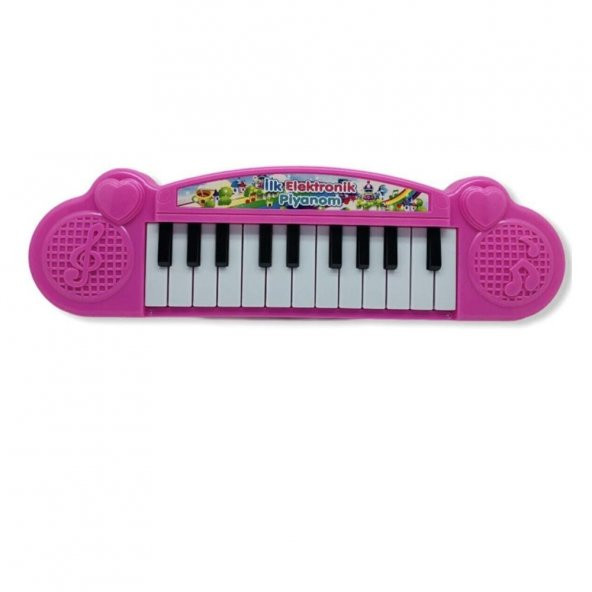 Pilli 22 Tuşlu Mini Piyano - Pembe - 2