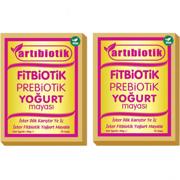 2 KUTU - Doğadan Bizim Artıbiotik Fitbiotik Prebiotik Yoğurt Mayası