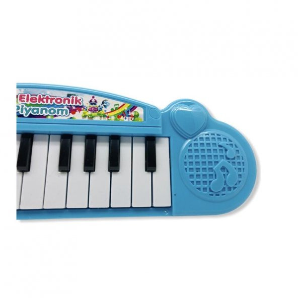 Pilli 22 Tuşlu Mini Piyano - Mavi - 3