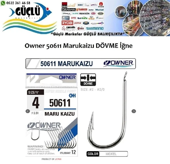 Dövme İğne Mükemmel Kalite Owner 50611 Marukaizu İğne No: 2 - Resim 2