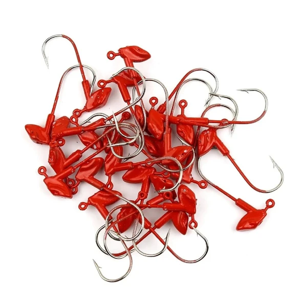 River Karides Jighead Kırmızı 4Gr 5Li Paket - Resim 2