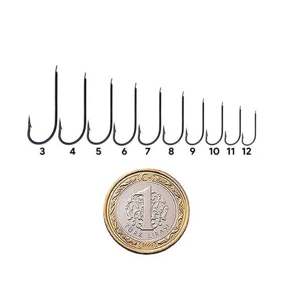 Shogun 1522 Best Kirby Siyah Çapraz 100 lü Olta İğnesi No:2 - Resim 3