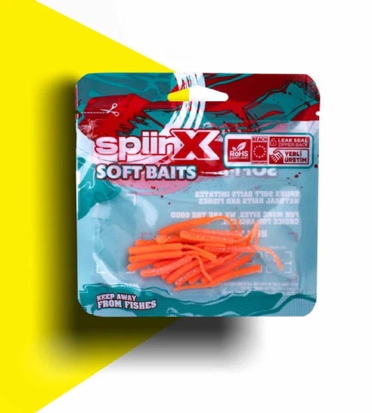 SPIINX BABY FISH SİLİKON 4.5CM 18P GLOW ORANGE GUM ürün görseli 1
