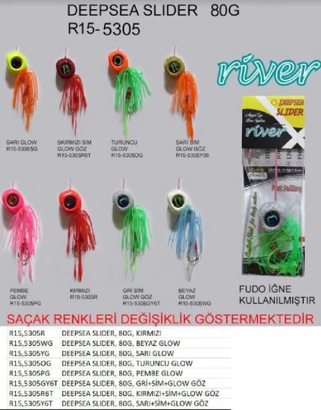 Derin Su Jig Yemi River Deepsea Slider 80Gr Renk: 05Y6t