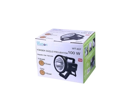 Watton Wt-407 Yüksek Işık Dayanıklı Büyük Fener - 3
