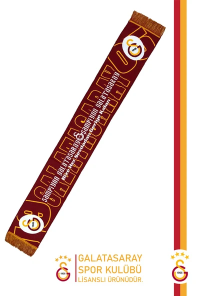 Galatasaray Orijinal Lisanslı Arma T-Shirt + Şal Kaşkol Set Hediyelik Ahşap Kutulu - 3