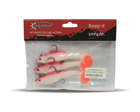 Levrek Turna Silikonu Captaın Cracker Soft 10 Cm 3 Lü Pk Renk : 2 - Resim 2