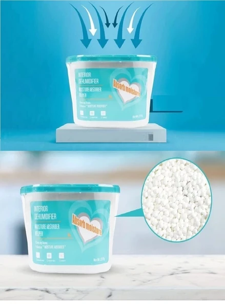 600 Ml Nem Alıcı Rutubet Giderici Aparat - Limonlu Mutfak Salon Banyo Küf Koku Alıcı Granül - 2