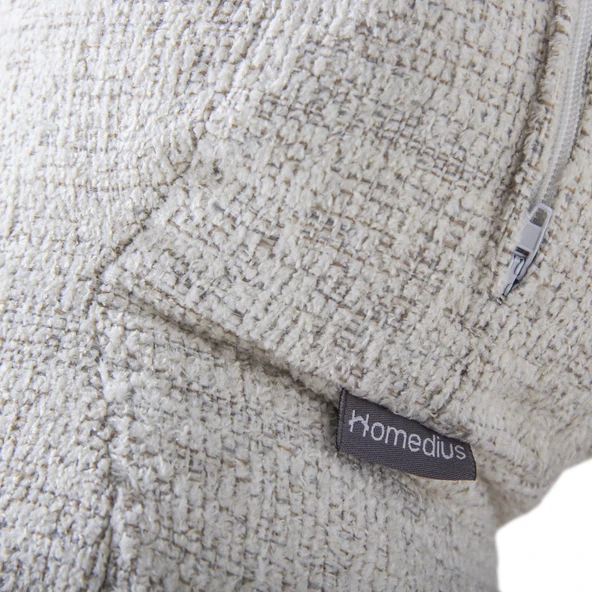 Papatya Bloom Dekoratif Buklet Kırlent Beyaz 40x40 - 3