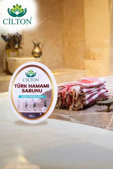 CİLTON  TÜRK HAMAMI SABUNU DOĞAL SÜNGERLİ SABUN 150 ML