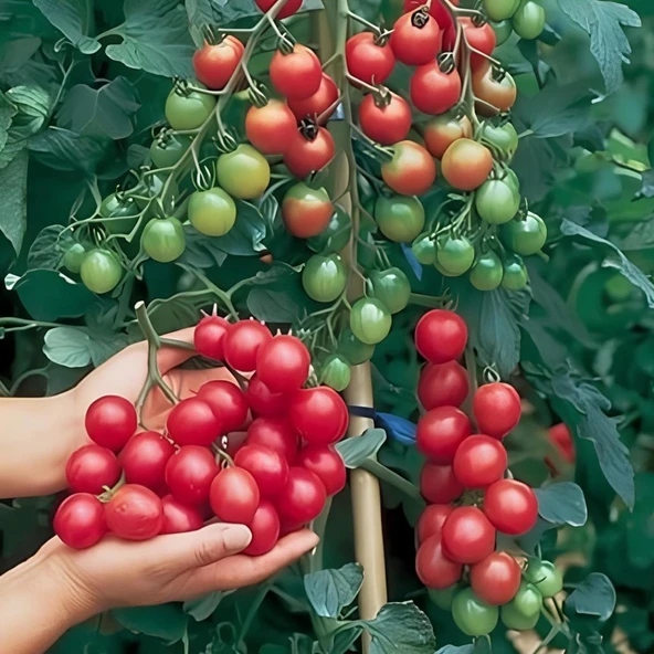Doğal Ata Tohumu Çeri Salkım Domates Tohumu(20 tohum) ürün görseli