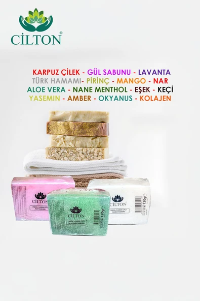 CİLTON  DOĞAL KABAK LİFLİ KARPUZ ÇİLEK SABUNU 120 ML
