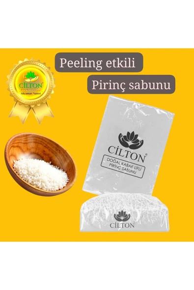 CİLTON  PİRİNÇ SABUNU DOĞAL SÜNGERLİ SABUN 150 ML