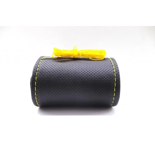 P Parla Renault Clio Iı Hb 2002-2008 Uyumlu Direksiyon Kılıfı Dikmeli Siyah Vinil Sarı Nakışlı - 4