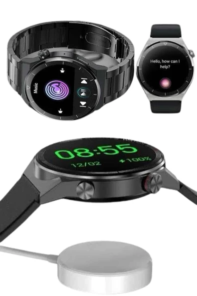 Çoklu Kordon Hediyeli Akıllı Saat Çağrı Cevaplama Müzik Dinleme Dokunmatik Ekran - Resim 4