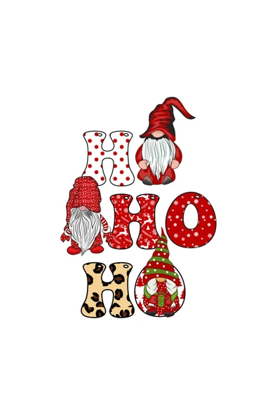 Yılbaşı Süslemeleri Hohoho Noel Baba Cam Duvar Sticker 25x35 Cm