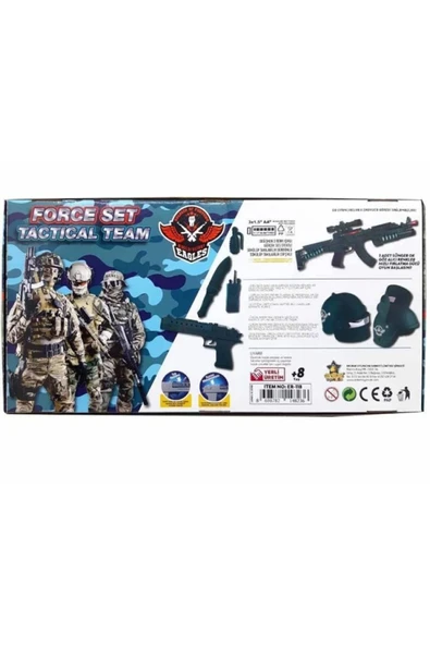 Er-118 Force Set Tactıcal Team Silah Ve Kasklı Set Işıklı - 2